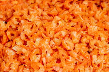 A lot of dried prawn for cooking