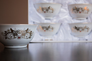 Tea bowl, traditional tea party meal.