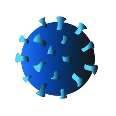 vector coronavirus cell illustration isolated on white background