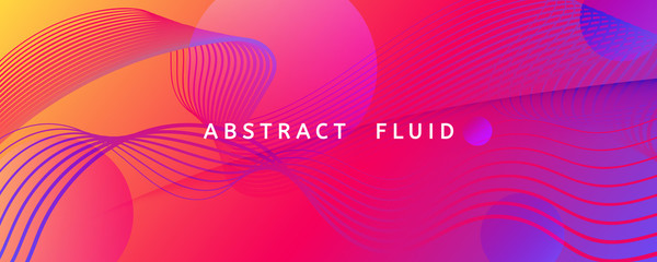 Colorful Fluid Shape. Flow Abstract Motion. Vivid 