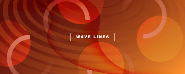 Fototapeta premium Vector Fluid Flow. Yellow Gradient Background. 3d 