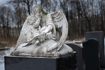 old russian volkovskoe luteran cemetery, saint petersburg