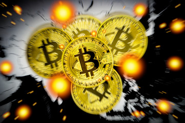 仮想通貨（ビットコイン）の衝撃イメージ