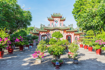 Hoi An old town. Hoi An is a popular tourist destination of Asia. Hoian is recognized as a World Heritage Site by UNESCO. " Hoi Quan Phuc Kien "