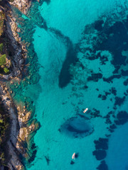 cotoncello beach elba island drone