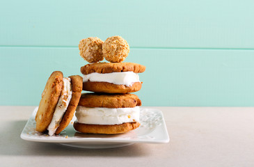Homemade ice cream sandwich cookies