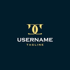 letter CC logo design inspiration . letter DC logo design . luxury balance logo template