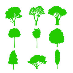 Obraz premium Silhouette plant illustration sign collection. tree icon vector cet. trees symbol.