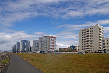 view of residential district in city Reykjavik