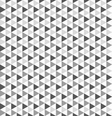 Geometric pattern of gray triangles. Black and white background. Vector seamless pattern.