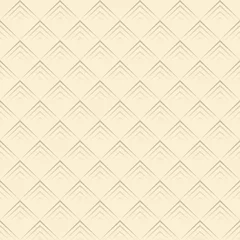 Poster Ornament van ruiten op beige achtergrond. Vector naadloos patroon. © Maryna