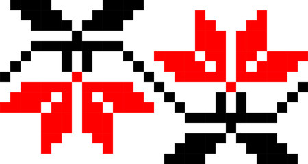 Obraz premium Ethnic traditional seamless pattern. Embroidery on fabric. Patchwork texture. Weaving. Folk motif.