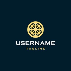 simple mandala logo design inspiration . abstract flower geometric circle logo design template