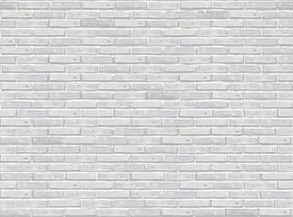 White brick wall pattern seamless background.