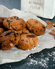 Low carb almond flour cookies on baking paper