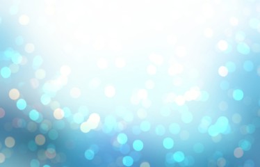 Bokeh blue texture. Glitter winter background. Confetti abstract illustration. Festive style.