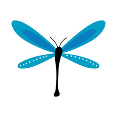 dragon fly insect line style icon