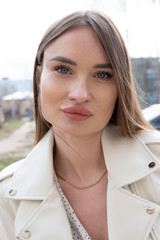 close-up portrait of a brunette