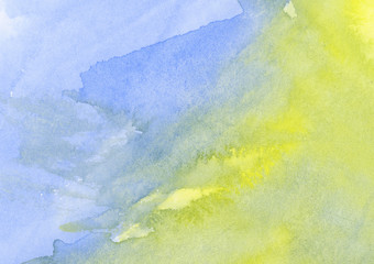 Yellow Blue Watercolor