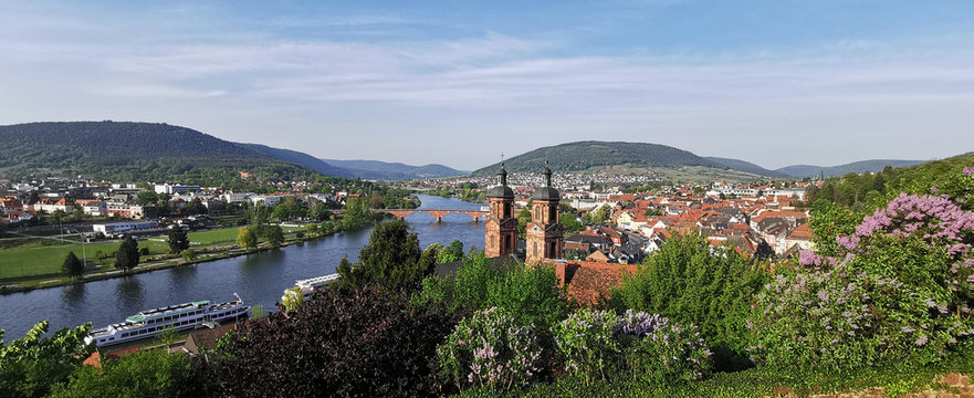 Panoramabild der Stadt Miltenberg am Main in Deutschland