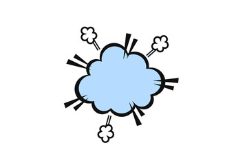 爆発した漫画の吹き出し