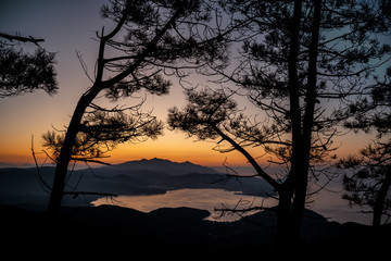 sunset by volterraio in elba island