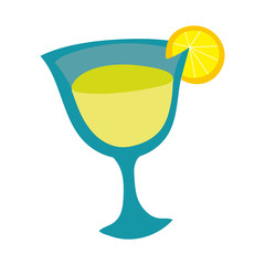 fresh tropical cocktail isolated icon