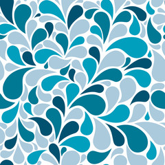 Shades of blue Seamless pattern with drops.