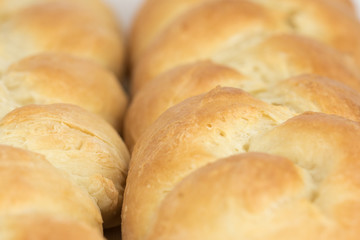 Homemade Challah isolated on the white background