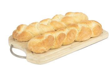 Homemade Challah isolated on the white background