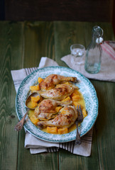 cooked chiken with oranges