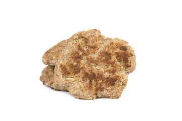 Fresh homemade fried hamburger steak isolated on the white background