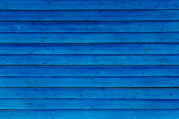 Blue painted boards. Grunge background, texture.