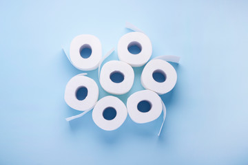 Toilet paper deficiency during coronavirus. Deficiency concept. Panic during Covid-19