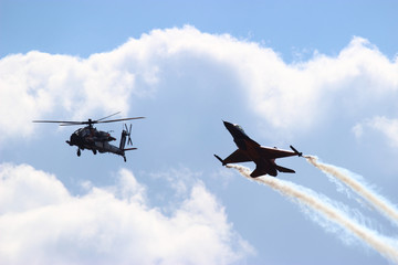  Military helicopter during the flight © moniadk