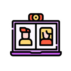 Video call  communication  online  internet  video conference  call conference icon