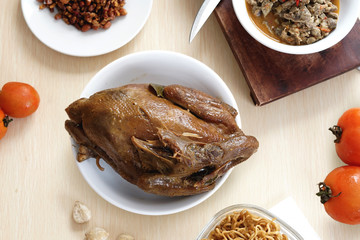 Delicious and sweet brown roasted chicken