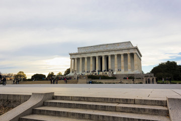 Obraz premium View of the Abraham Lincoln Memorial, Lincoln Steps & plaza, Lincoln Memorial Circle, National Mall, Washington DC
