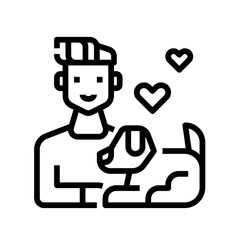 Man  cat  pet  avatar  love icon