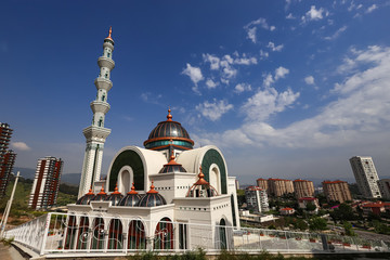 Fototapeta na wymiar Turkey / Izmir / Karşıyaka 21 April 2020 Hacı Hatice Bahriye Yagcı Mosque.