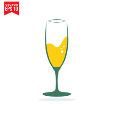 glass drinnking coctail Icon template black color editable. Umbrella Icon symbol Flat vector illustration for graphic and web design.