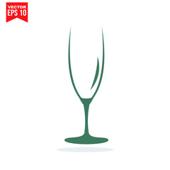 glass drinnking coctail Icon template black color editable. Umbrella Icon symbol Flat vector illustration for graphic and web design.
