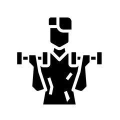 Workout  man  avatar  wellness  exercise  dumbbell icon