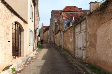 Streets of beuatiful village Vezelay, France