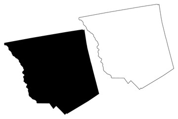 Jones County, Georgia (U.S. county, United States of America,USA, U.S., US) map vector illustration, scribble sketch Jones map