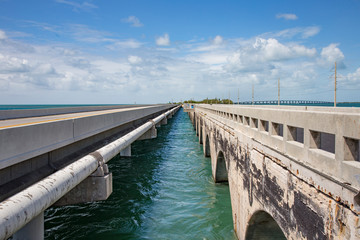 entering the seven mile bridge