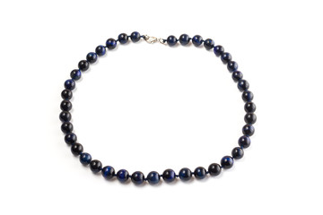natural cat eye beads on a white background isolate