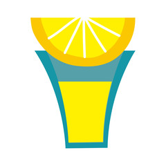 mexican tequila cup with lemon fill style icon