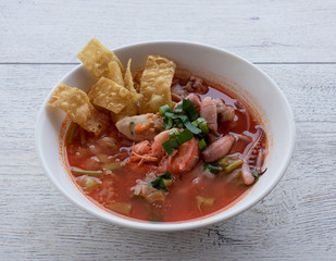 Thai Spicy Soup Mixed Dishes 