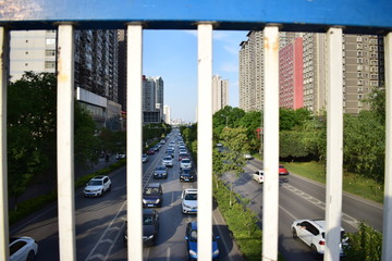 traffic in the big city in china